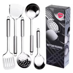Juego De Utensilios De Cocina De Acero Inoxidable, 5 Piezas Plateado