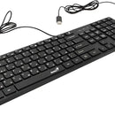 Kit Teclado Y Mouse Genius Slimstar C126 Usb Español Color Del Teclado Negro
