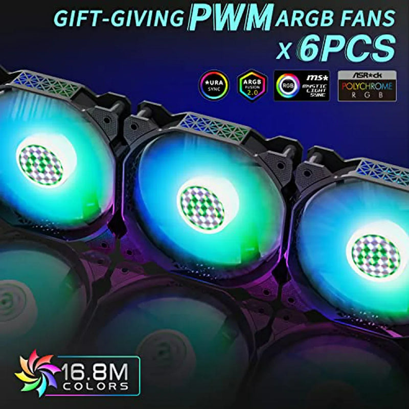 Torre De Pc Musetex Atx Con 6 Ventiladores Argb Pwm Preinsta