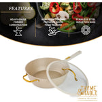 Sartén Thyme & Table Antiadherente 5 Cuartos Color Beige