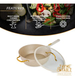 Sartén Thyme & Table Antiadherente 5 Cuartos Color Beige