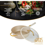 Sartén Thyme & Table Antiadherente 5 Cuartos Color Beige