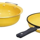 Sartén Doble Parrilla Dessini Antiadherente 40cm + Repuesto Color Amarillo