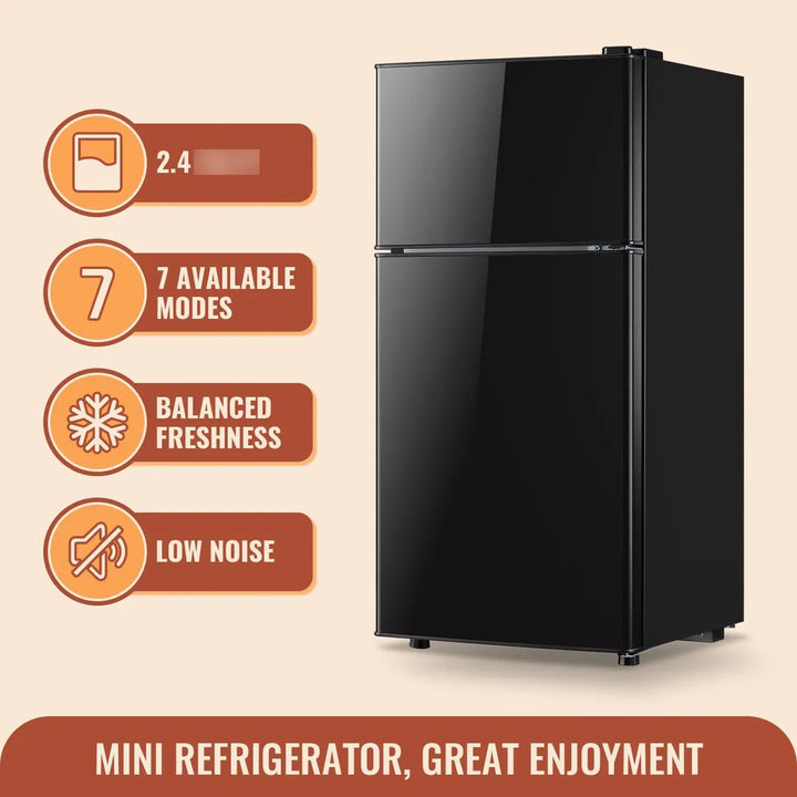 Mini Refrigerador 2.4 Pies Cúbicos Con Congelador Separado