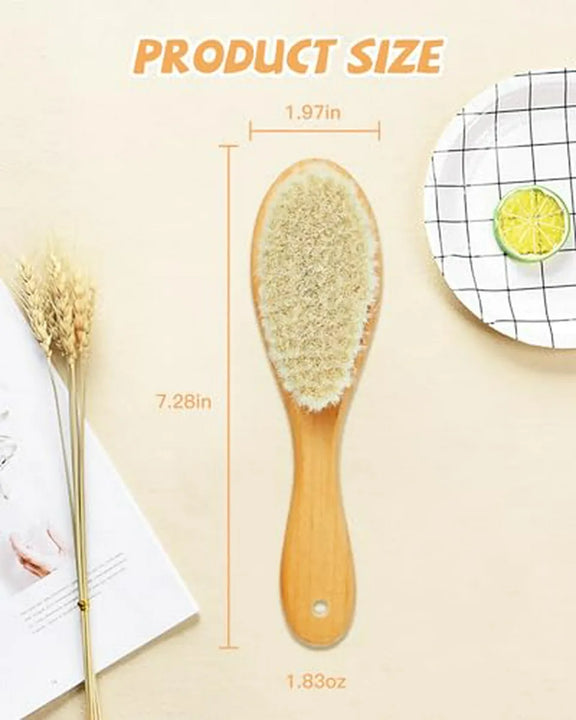 Cepillo De Pelo Para Bebé De Cerdas Naturales, Suave Y Delic