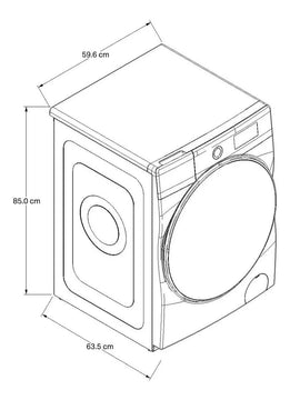 Lavasecadora Whirlpool Carga Frontal 10kg Sistema High Effic Color Grafito