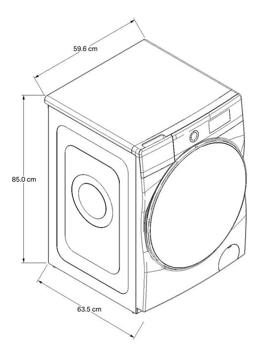 Lavasecadora Whirlpool Carga Frontal 10kg Sistema High Effic Color Grafito