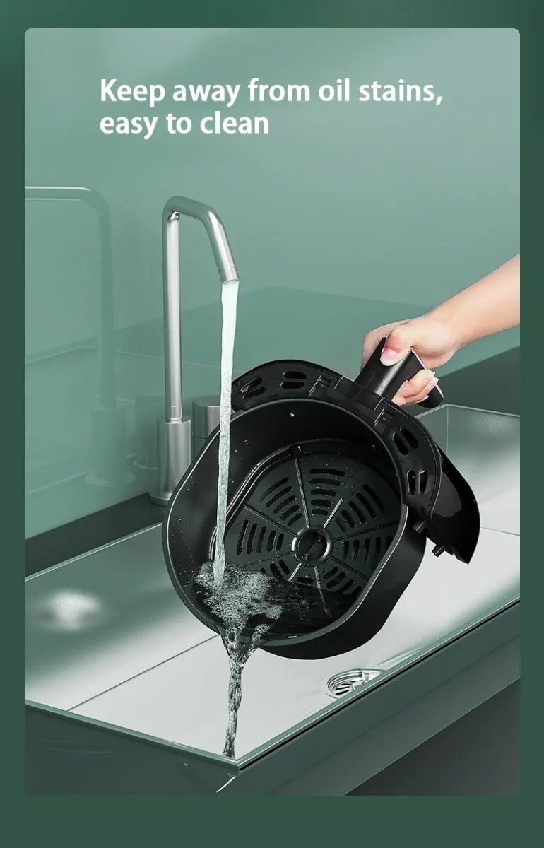 Freidora De Aire Sin Aceite Digital 7 Litros Air Fryer Negro