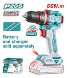 Taladro Atornillador 1/2 66nm 20v Sin Bat Ni Carg Total - Turquesa - 50 Hz/60 Hz