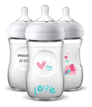 Set De 3 Biberones Elefantes Rosas Phiips Avent