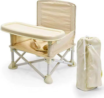 Silla Plegable Para Bebe Portatil Con Bandeja - Comedor Silla Bebe Rosa
