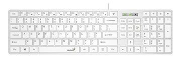 Teclado Genius SlimStar 126 QWERTY color blanco