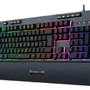 Teclado Gamer Redragon Shiva K512 RGB QWERTY Español Latinoamérica Color Negro con Luz RGB