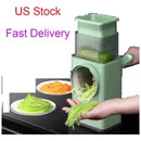Cortador De Verduras Multifuncional 3 En 1 Cuchilla Rallador Verde Claro