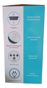 Lavadora Portátil, Lavadora Plegable De 6,5 Litros Negro