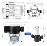 Bomba De Diafragma De Presion De Agua Industrial De 115 V, A