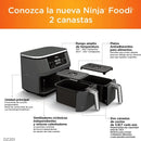 Airfryer Freidora De Aire Ninja 7.6 Litros 2 Canastas Nueva Gris
