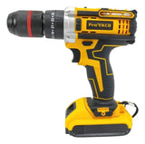 Taladro Inalámbrico Percutor 1/2 Kit Accesorios Amarillo