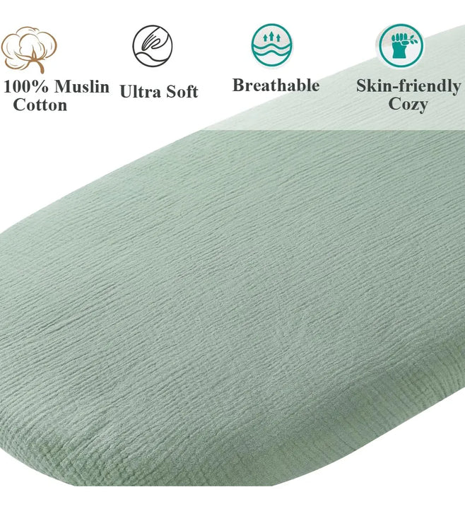 Sabanas De Moises De Muselina Compatibles Con Halo Bassinest