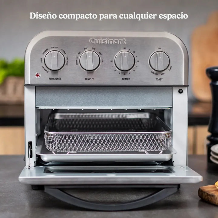 Horno Freidora De Aire Cuisinart 4 En 1 Compacto Airfryer Plateado