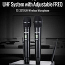 Microfonos Inalambricos Doble Takstar Ts3310 100mt 100ch Uhf Negro