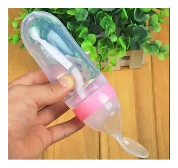 Cuchara Dispensadora Para Sopas, Jugos Y Papillas Para Bebés Color Rosa