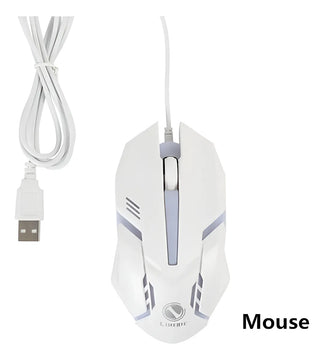 Mouse Y Teclado Gamer Rgb Aoas M-400 Blanco