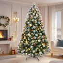 Arbol De Navidad Preiluminado De 7 Pies, Pino Artificial De