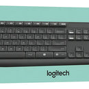 Combo Teclado Y Mouse Logitech Mk235 Inalámbrico Negro Negro Pizarra