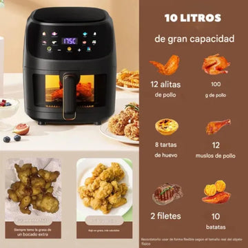 Freidora Olla Aire Caliente Sin Aceite Air Fryer 8 Litros Colores