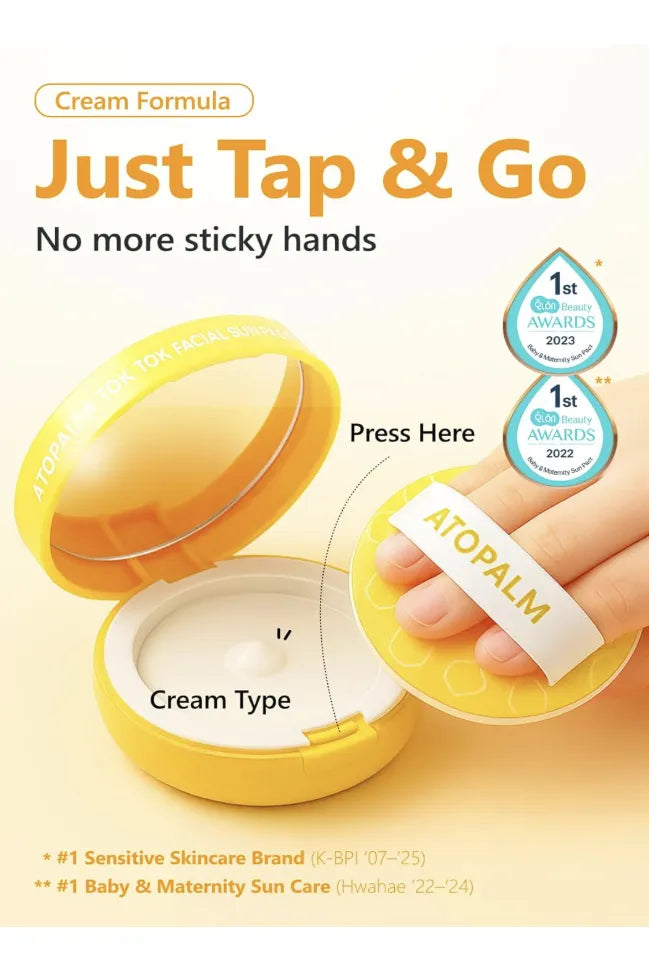 Atopalm Tok Facial Sun Pact 15g Spf43 Pa+++| Protector Solar