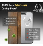 Tablas De Cortar De Titanio Puro 2 En 1 Para Cocina, Tabla D