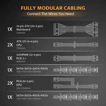 Fuente De Alimentación Totalmente Modular Darkflash Pmt850 A