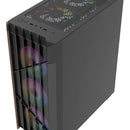 Caja Gabinete Gamer Iceberg Wood Core Argb 6 Ventiladores Negro