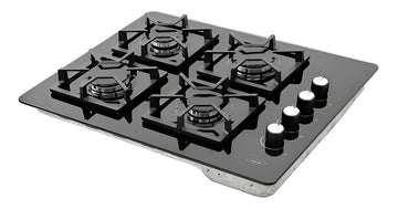 Estufa De Empotrar Tandoori Cristal 66x54 Gas Natural Haceb Color Negro