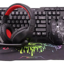 Combo Gamer 4en1 Teclado Mouse Audifonos Mouse Pad Xtrike Me Mouse Negro Teclado Negro
