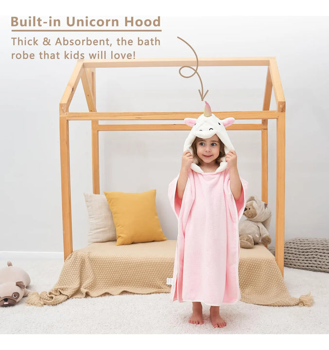 Pinnkku Toalla Con Capucha De Unicornio 3d, Toalla De Bano U