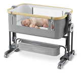 Cuna Lateral 4 En 1 Para Bebé Con Ruedas - Comodidad Y