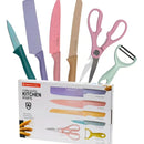 Juego Set Cuchillos Cocina X 6 Piezas Colores