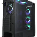 Chasis Caja Atx Gamer Iceberg Crystal G11 + 4 Fans Argb Negro