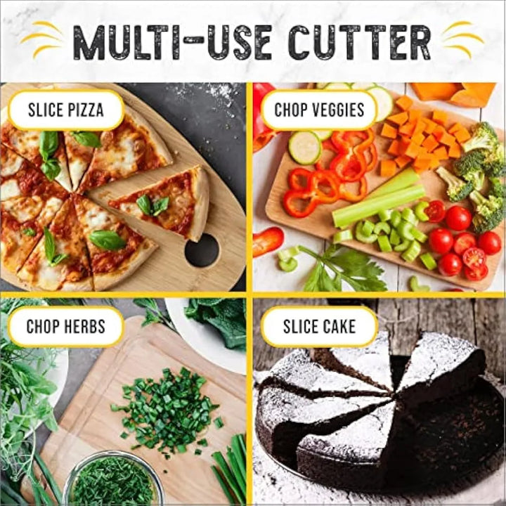 Cortador De Pizza De Chef A Cuadros, Cuchilla Afilada