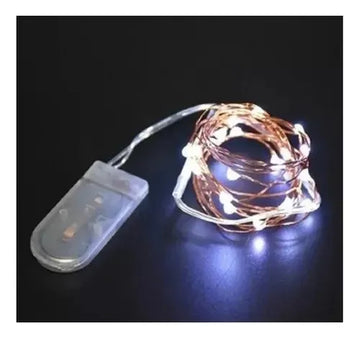 Luces Micro Led Decoración Luz Navidad Pilas Alambre Agua 3m Cálida