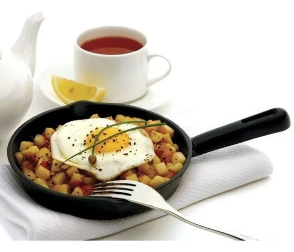 Sartén De Hierro Fundido Redondo Huevo Restaurante 15 Cm Negro