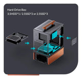 Jonsbo T7 Negro Micro Atx Pc Caso Chasis De Aluminio Con