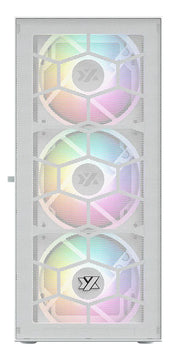 Gabinete Chasis Gamer Xyz Airone 100 Mesh White Rgb Blanco