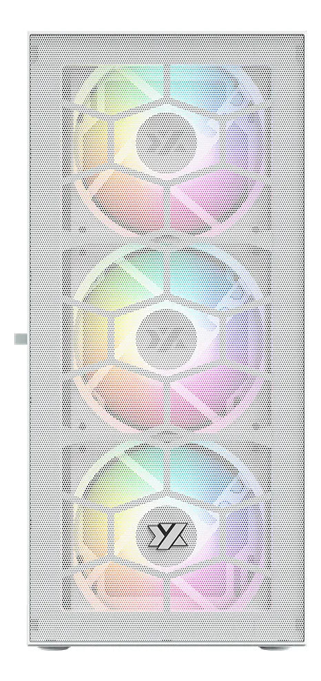Gabinete Chasis Gamer Xyz Airone 100 Mesh White Rgb Blanco