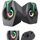 Altavoz Luces Led Rgb Audio Stereo Pc Reproductor Mp3 Ligero Diseño 1