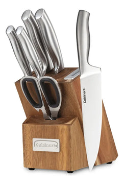 Cuisinart Juego De Cuchillos 7 Pzs En Bloque De Madera Color Plateado