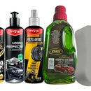 Shampoo Con Cera + Polyllantas + Carnauba + Renovador Negro
