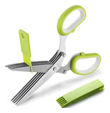 Tijeras Para Picar Hierbas Multiusos Cebolla/cilantro Plateado